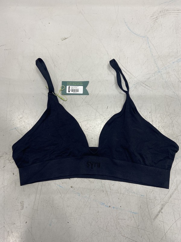 Syrn Womens Triangle Bralette Size Medium Black Seamless