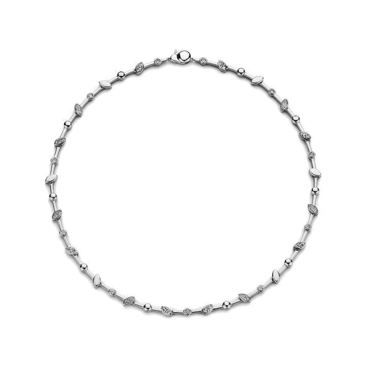 Collana girocollo donna Ti Sento 34068ZI argento e zirconi lunga 42 cm - Immagine 2 di 4
