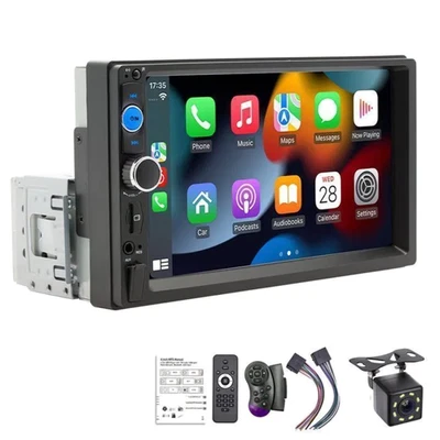 Autoradio 1 DIN 7" Tactile Carplay Android Auto Bluetooth GPS Caméra Recul USB - Photo 1/4