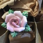 Porcelain Floral Rose Place Card Holders Made in Japan Vintage READ — photo 1