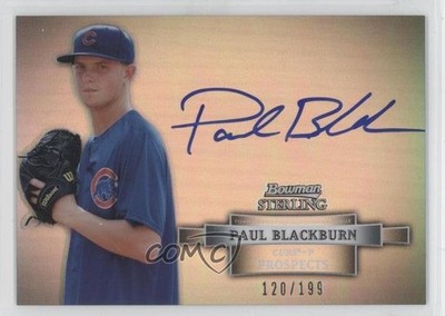 2012 Bowman Sterling Prospect Refractor 120/199 Paul Blackburn #BSAP-PB Auto 1l5