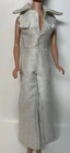 Vintage Barbie Fashion Doll Clone Silver White Metallic Jumpsuit