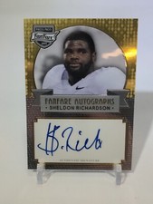 Sheldon Richardson 2013 Press Pass Fanfare Gold #SR2 Rookie Auto RC #NFL #ML
