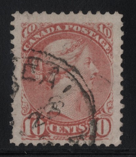 #45b Small Queen 10c Canada used well centered XF