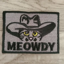 MEOWDY Funny Sarcastic Tactical Morale Patch Hook and Loop
