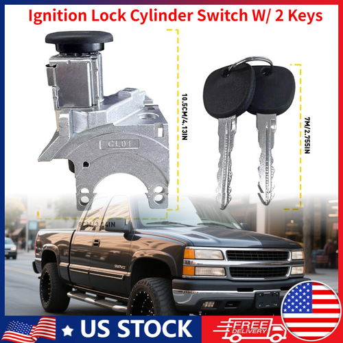 W/ 2 Keys For 2001-2007 Chevy Silverado GMC Sierra Ignition Lock Cylinder Switch