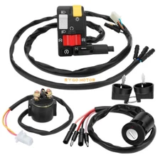 Handlebar Key Starter Relay Switch Kit for Honda FourTrax 300 TRX300/TRX300FW