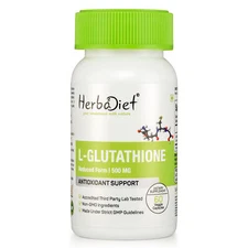 L-Glutathione Capsules Reduced Free Form High Strength 500mg Skin Whitening