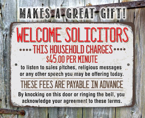 Blechschild - Welcome Solicitors, dieser Haushalt kostet 45 $ pro Minute - langlebig - Bild 7 von 9