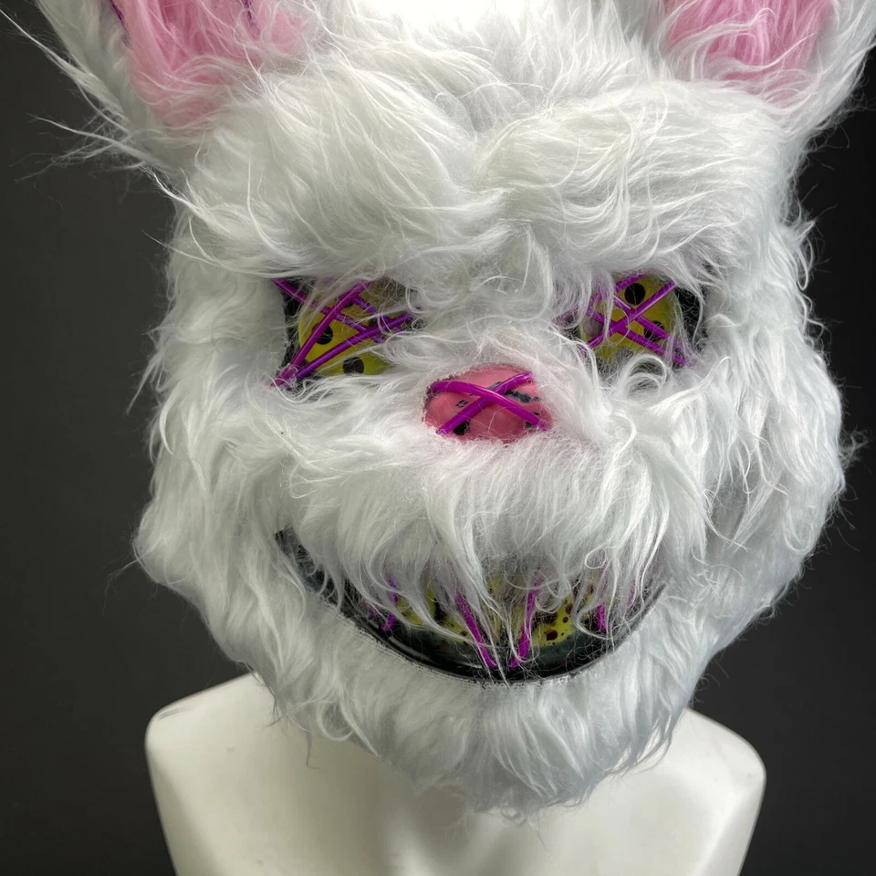 Still Life Moon Rabbit Over the Head LED Lights Costume Masquerade Mask [Pink] - Image 3 of 4