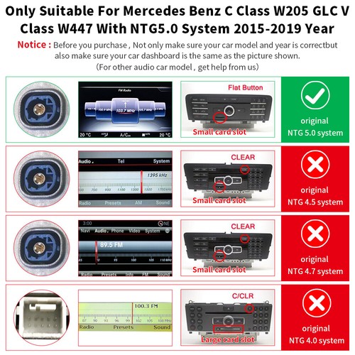 12.3'' Wireless Car Stereo Linux Touch Screen For Benz C W205 X253 V W447 Mirror - Picture 3 of 13