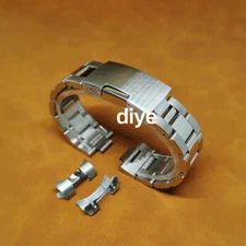 Universal Curved End Bracelet 16mm-26mm Solid Stainless Steel Watch Band Strap