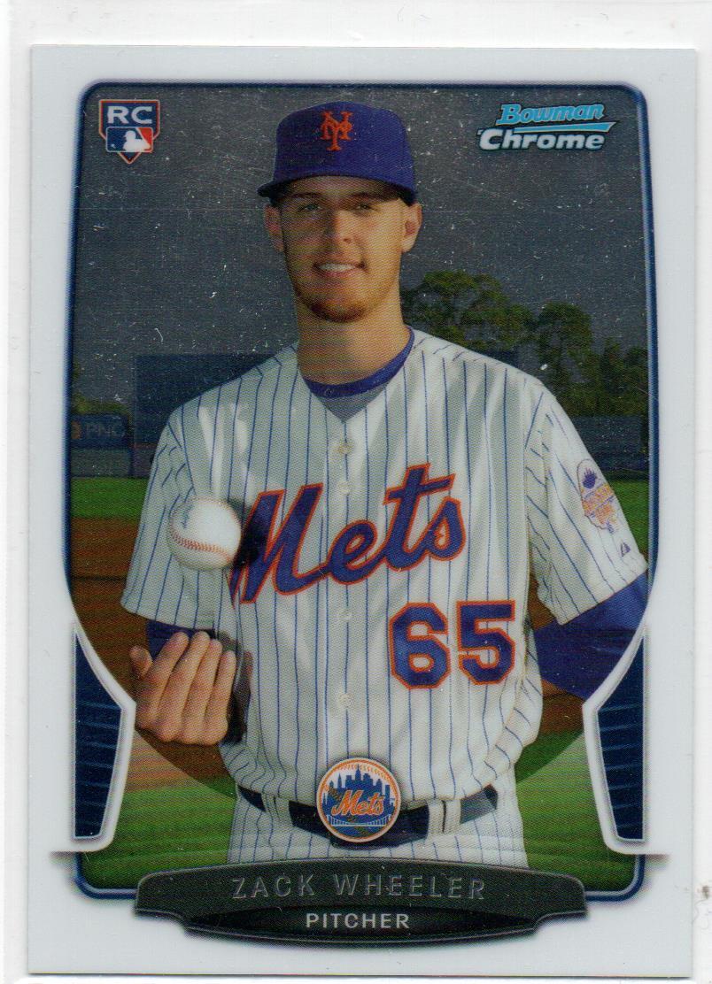 2013 Bowman Chrome  #49 Zack Wheeler New York Mets  Rookie  RC 55