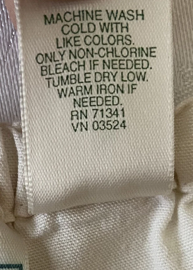 Vintage LL Bean Cordão Chino Curto Bege Feminino Tamanho XS Cintura 33 Costura Interna 5 - Imagem 4 de 4