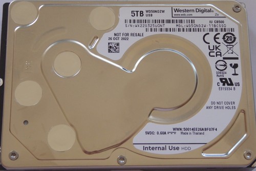 WD50NDZW-11BCSS0 OCT 2022 - SEP 2024 Western Digital 5TB - Afbeelding 3 van 5