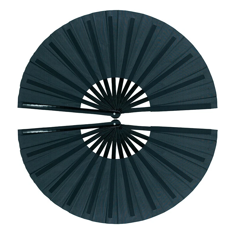 KUN MASTER Bamboo Left And Right Tai Chi Performance Double Fan Martial Arts Fan Kung Fu