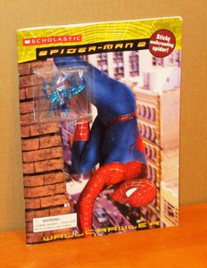 04 Scholastic Hombre Arana 2 Libro Para Colorear Con Pegajoso Wallcrawling Arana Ebay