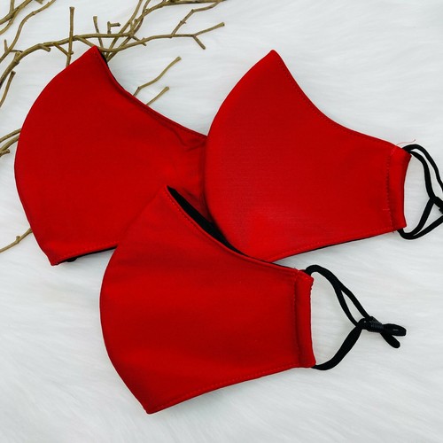 3 PACK😷Face Masks😷 SOLID Unisex Cotton Blend TRIPLE-Layer Washable -US SELLER - Picture 15 of 16