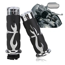 1" Handle Bar Hand Grips For Harley Touring Road King Electra Glide Softail Dyna