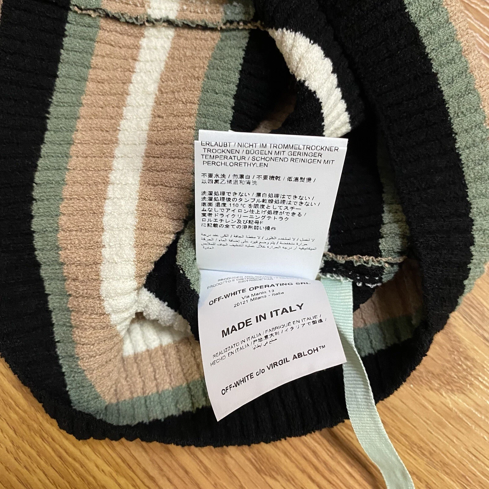 OFF WHITE VIRGIL ABLOH ABITO TUBINO DONNA RARO MULTICOLORE OFF WHITE MAGLIERIA 40