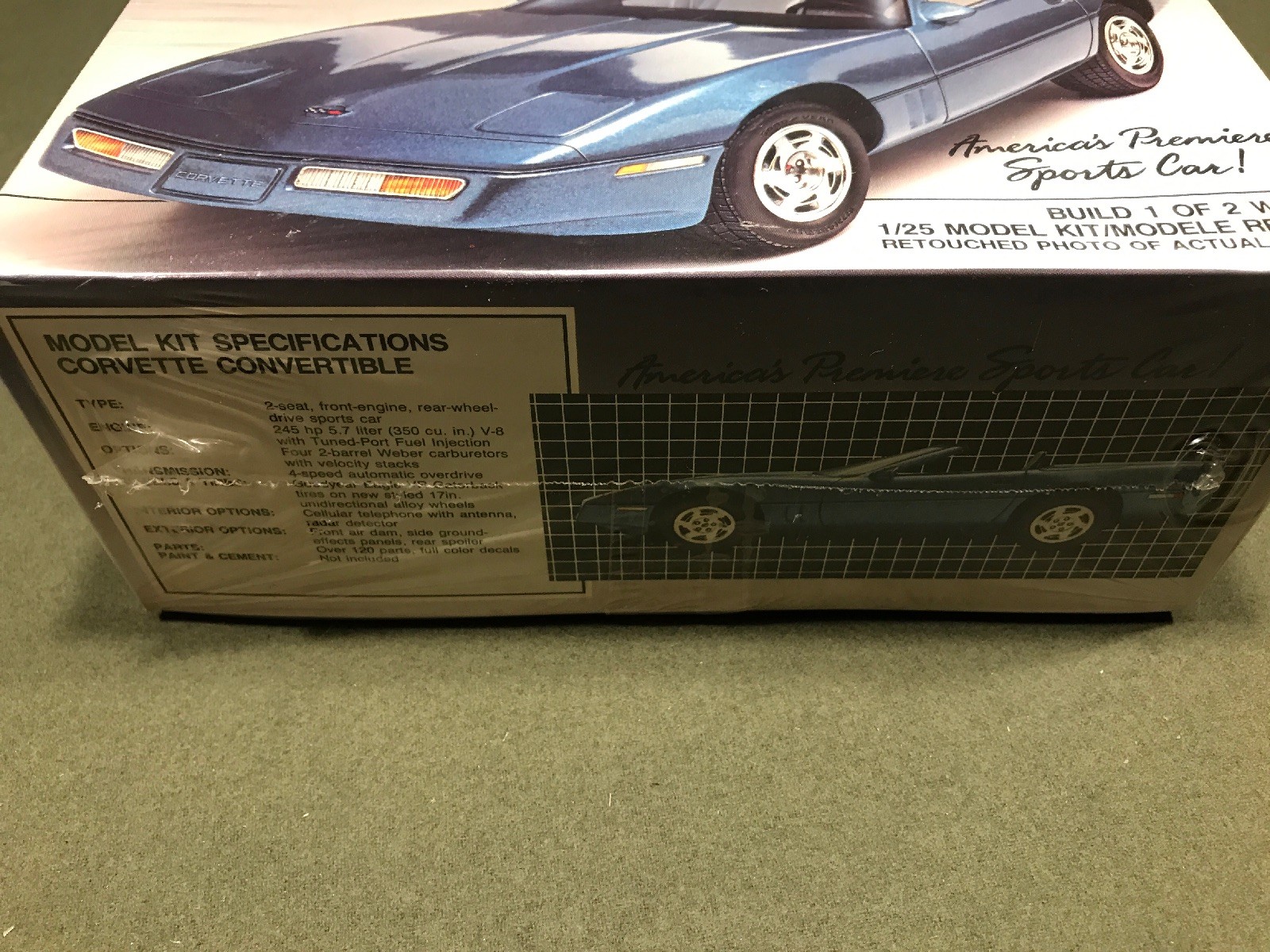 AMT ERTL CORVETTE CONVERTIBLE AMERICA'S PREMIERE SPORTS 1/25 CCAMI | eBay
