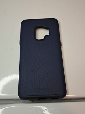 Crave Case For Samsung Galaxy S9 Navy Blue With raised buttons Diamond Pattern
