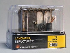 WOODLAND SCENICS TIN SHACK BUILT & READY O GAUGE train land shed WDS5856 NEW