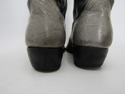 Cowtown Mens Size 8 D Gray Blue Leather Cowboy Western Boots  display picture 3