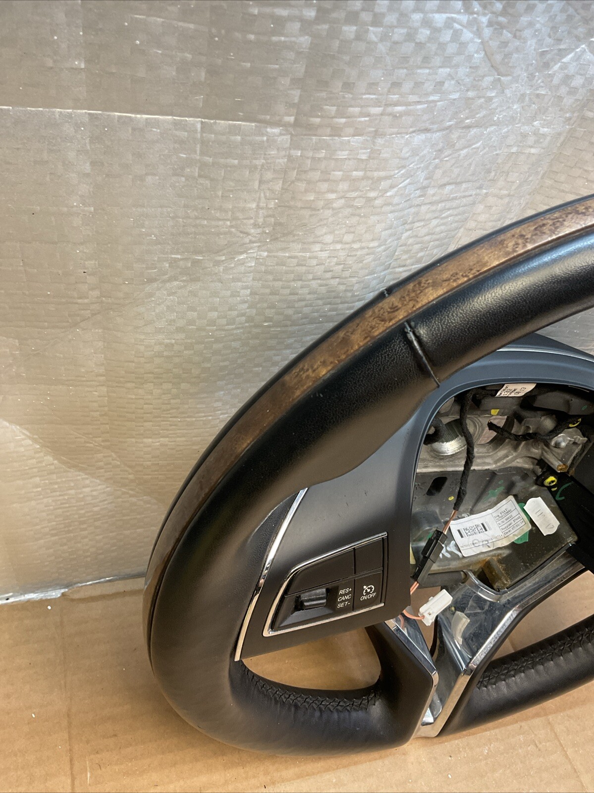 2014-2021 MASERATI QUATTROPORTE OEM FRONT DRIVER STEERING WHEEL BLACK LEATHER