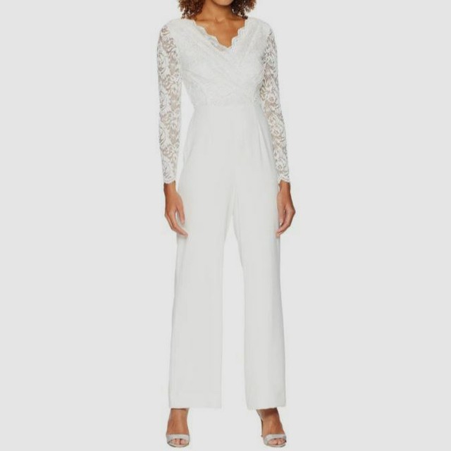 tahari white jumpsuit