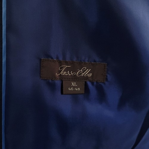 Tasso Elba Blazer Mens Extra Large 46-48 Blue Microfiber Sport Coat 2 Button - Picture 7 of 17