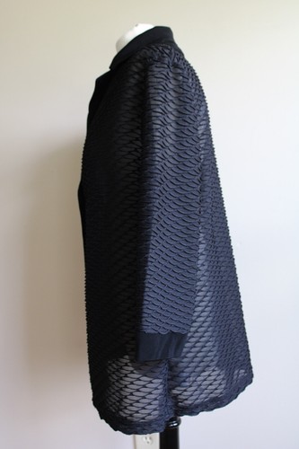 Slinky Brand 1X Black Diamond Texture One-Button Cardigan Jacket SJ2 - Picture 7 of 11