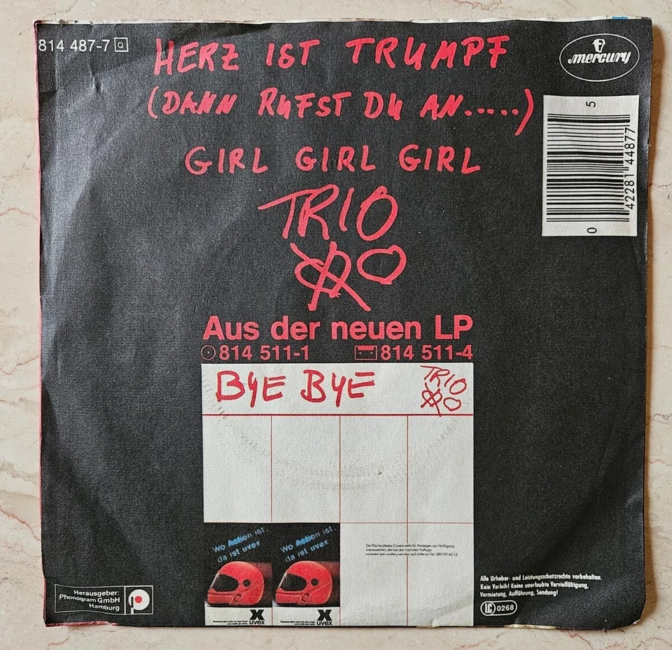 Trio - Herz Ist Trumpf - Single  - 1983 - Mercury - Bild 2 von 3