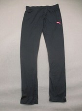 PUMA Size XL 16 Girls Black Stretch Pull On Athletic Compression Leggings 353