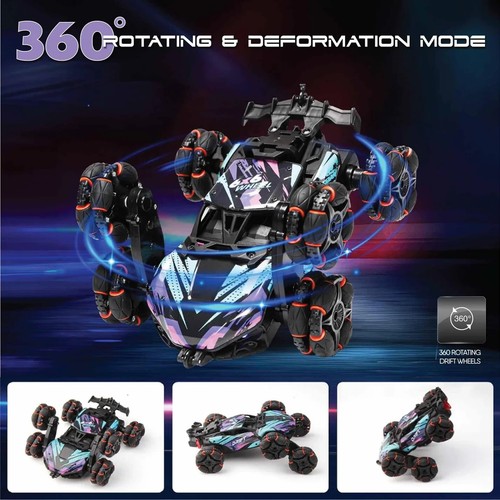 1:20 RC Stunt Car, 360 Flips Rotating RC Cars with Light Spray Effect, 6WD 2.4Gh - Picture 4 of 11