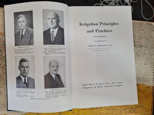 Irrigation Principles and Practices By Orson W. Israelsen (Hardcover, 1956) - Picture 3 of 3