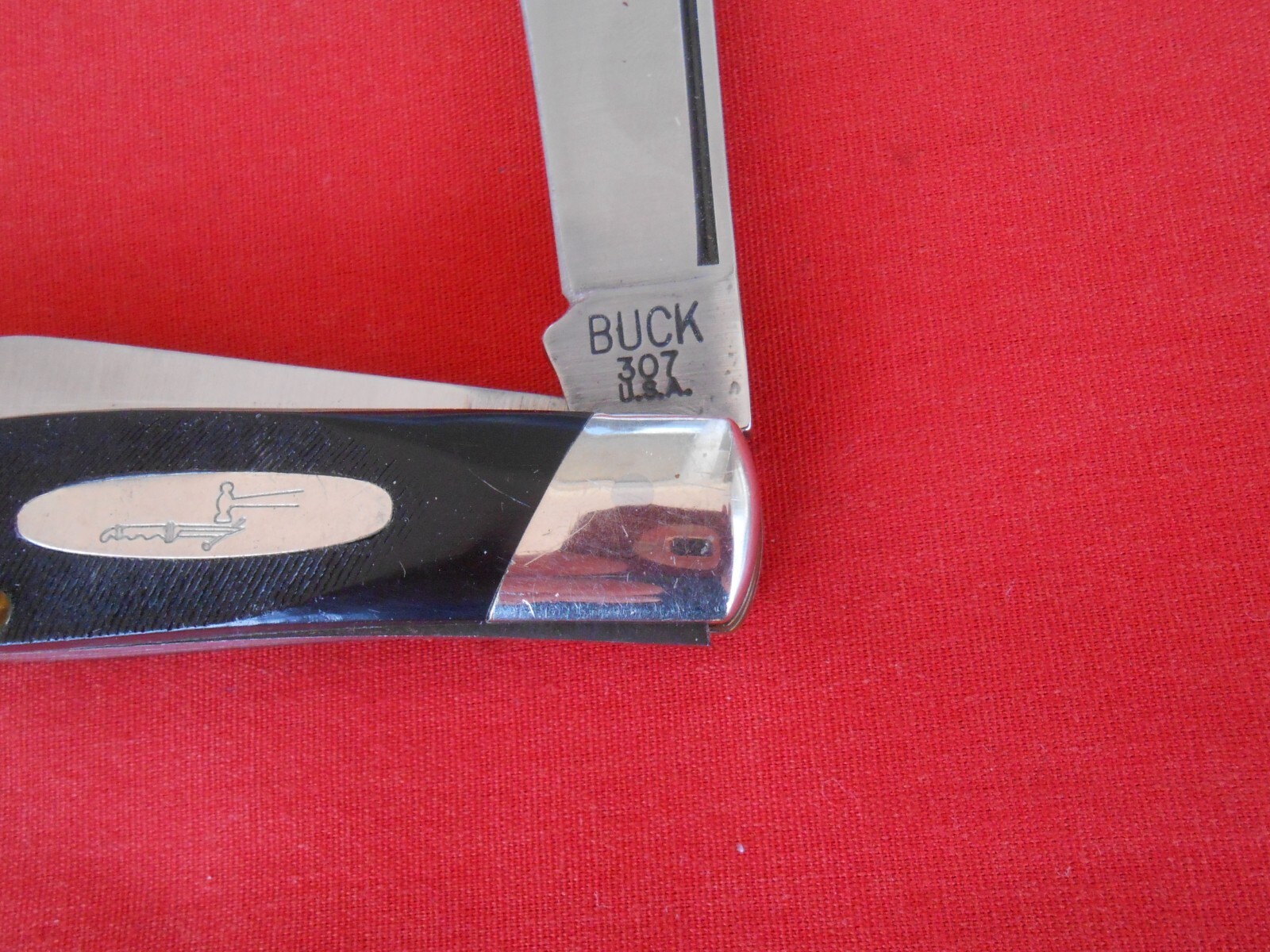 BUCK USA 307 3 BLADE STOCKMAN BLACK HANDLES PRE DATE CODE KNIFE eBay