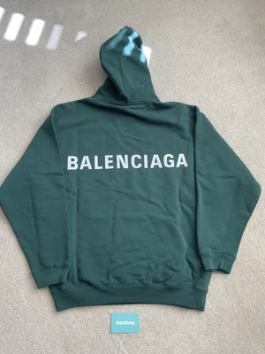 Balenciaga Green (Back Logo) Hoodie - Menâs Small Size - New With Tags | eBay