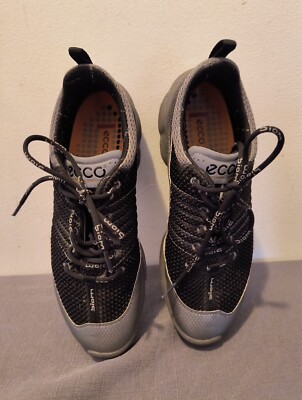 Ecco Biom C4 M 6.5 W 8 EUR 39 Spikeless Golf Shoes BLACK Gray Leather