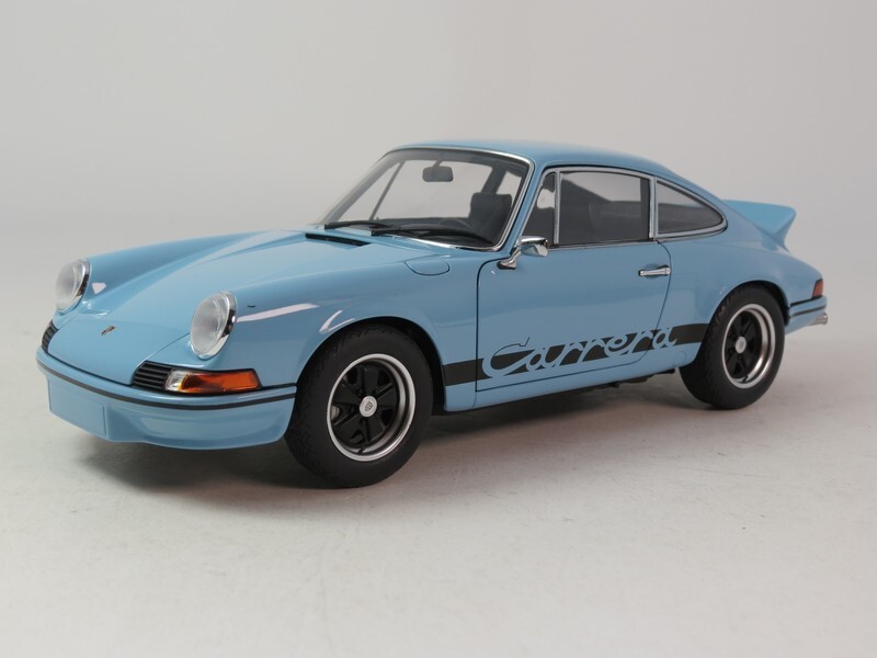 Autoart Porsche 911 Carrera RS 2.7 Gulf Blue Black Stripes 1