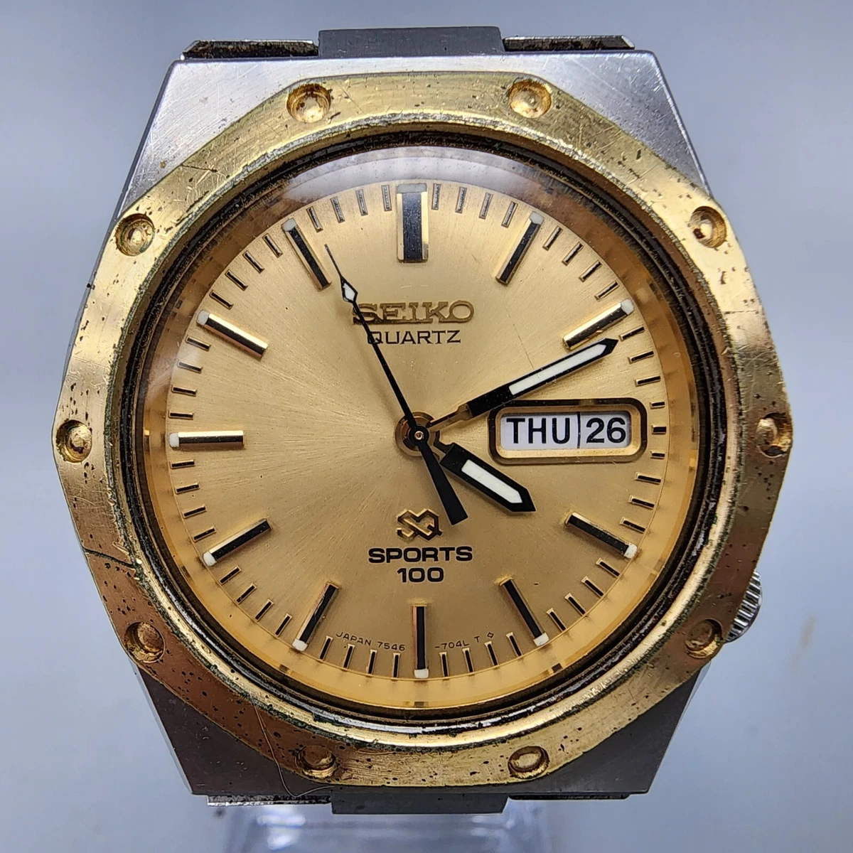 Seiko sports 100 gold sale
