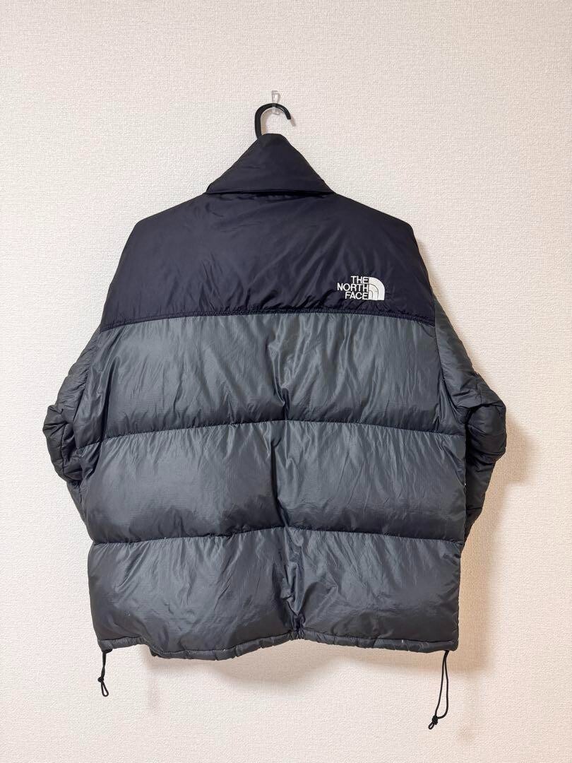 Used 90s THE NORTH FACE Nuptse Jacket M Black/Gray (Stains, 700