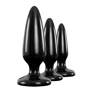 Renegade Anal Plug Set 3 Stück schwarz Trainigskit Analdehner Dildo Analplug 