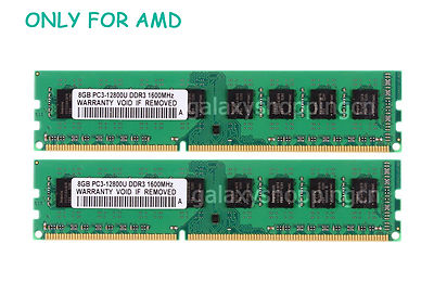 16GB 2X 8GB GB DDR3 PC3-12800U 1600MHz DIMM RAM Desktop Memory