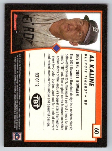 2022 Topps Throwback Thursday #60 Al Kaline NM - Picture 2 of 2
