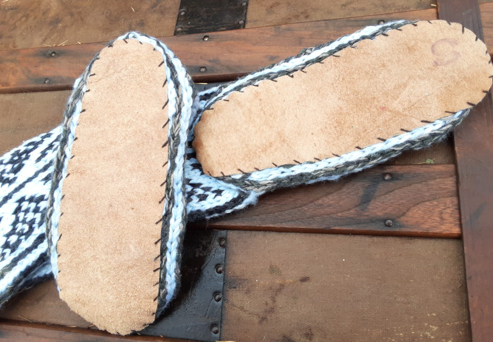 SAOLA MUK LUCK Calzini Ciabatte Suola in Pelle S (5 6 5) +