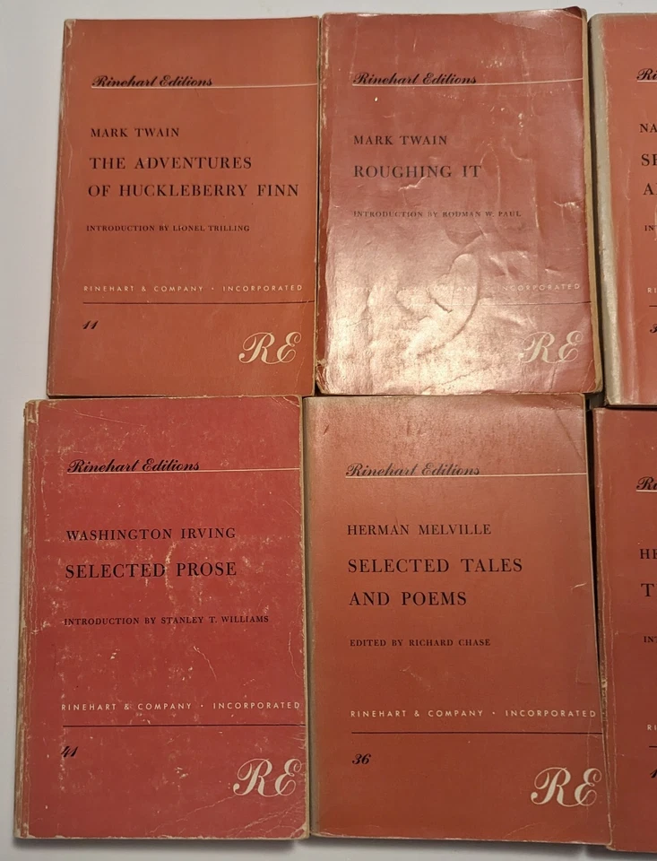 1950's Rinehart Editions : Hawthorne, Twain, Irving, James, Melville, Cooper Foto 3 de 4
