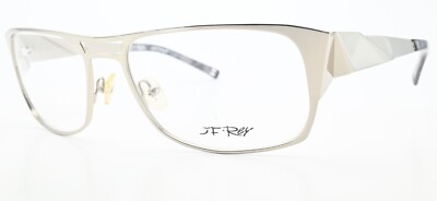 JF Rey Brille JF2319 1111 58-18 136 Silver Chrome Metall Look Rectangle Karree