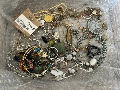 Costume Jewelry Mixed Lot Of 5 Lbs For Wear Or Resale Misc Vintage Modern # 13
