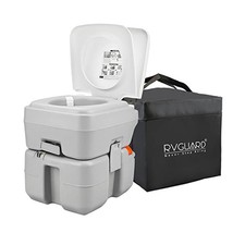 RVGUARD Portable Toilet, 5.3 Gallon Camping Toilet, Adult Waste Tank